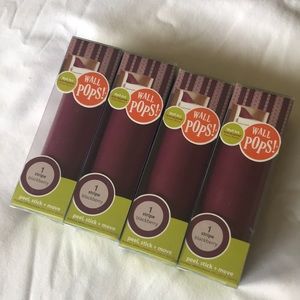 Wall pops decorative stripe peel and stick blackberry NEW